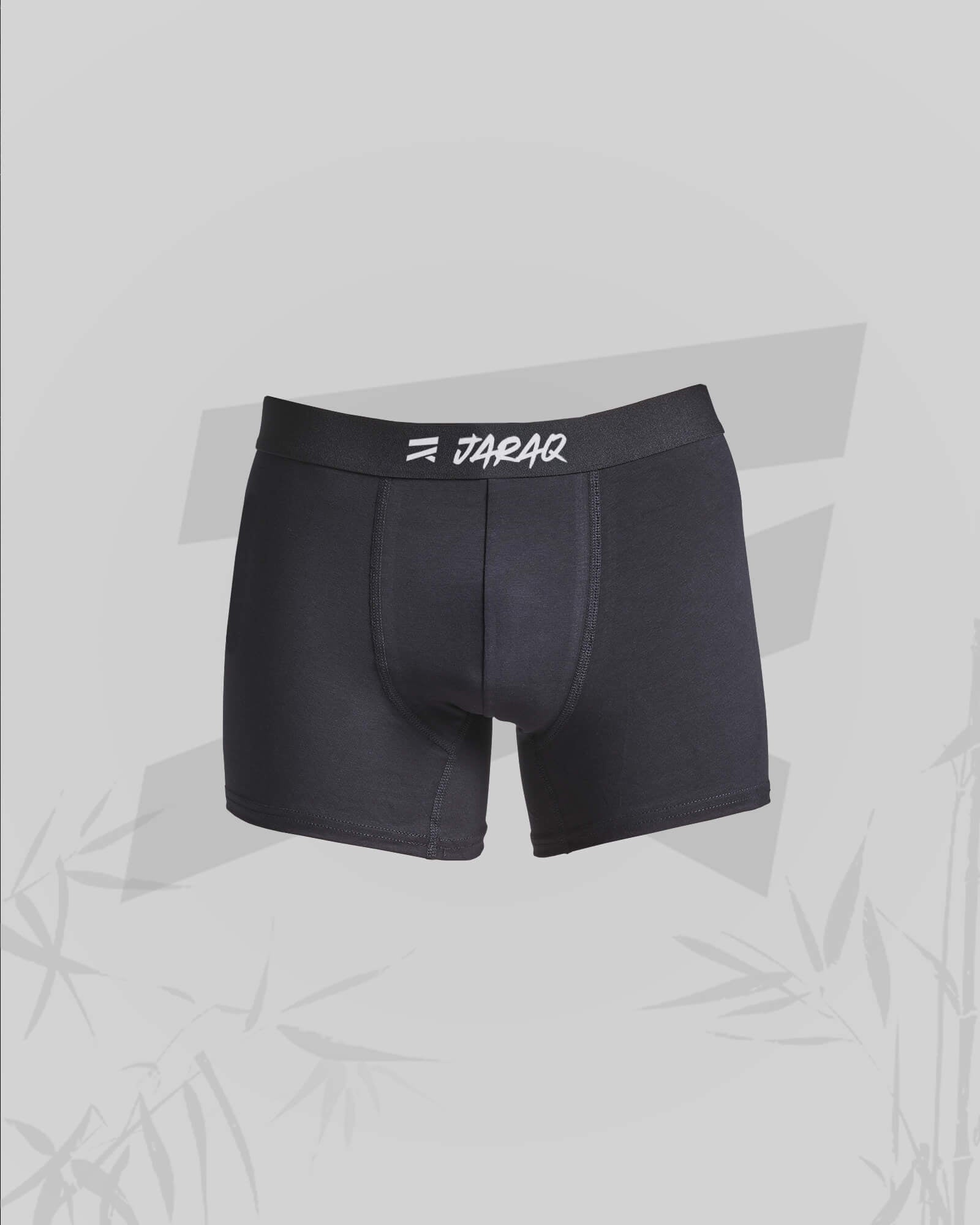 Jaraq Herren Boxershorts Bambus (Schwarz)